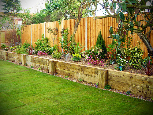 Raised Flower Bed along Fence